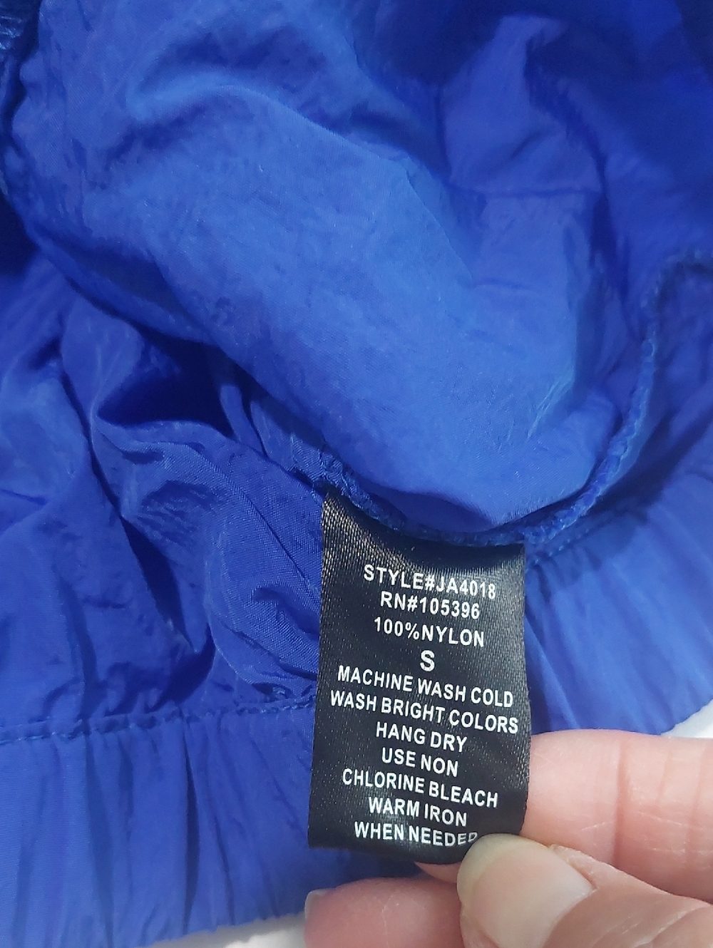 C'EST TOI  Cropped Windbreaker Hoodie .Size SMALL Royal Blue - Picture 8 of 10